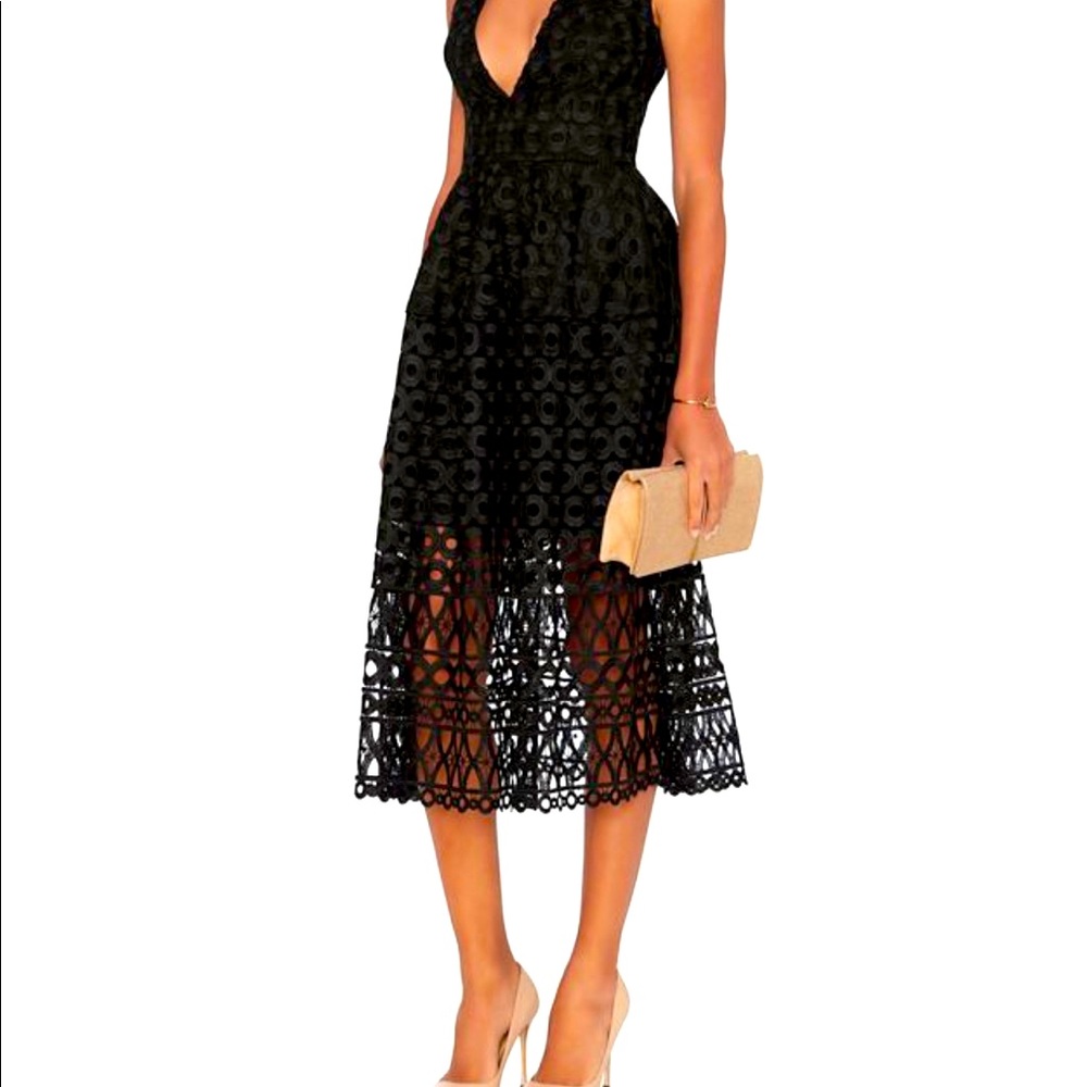 N Nicholas Navy Blue Lace Dress, size 2